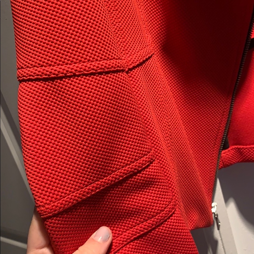 Express Red Textured Moto Jacket - Picture 3 of 5
